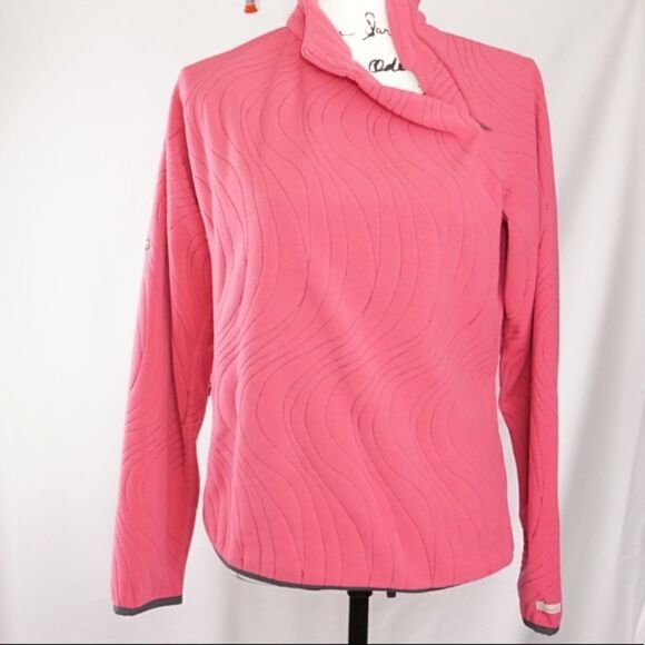 Columbia Pink Pullover with Textured Fabric, Medium - Picture 1 of 10